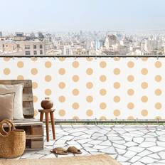 Orange Projections Klebefieber Brise-vue Pour Balcon Pois En Orange Pastel