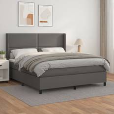 Homie 140 cm Betten Homie mit Matratze Grau 180x200 cm Boxspringbett