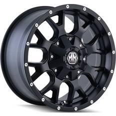 18" Car Rims Mayhem Warrior 8015, 18x9 Wheel with 8x180 Bolt Pattern - Black 8015-8978MB18