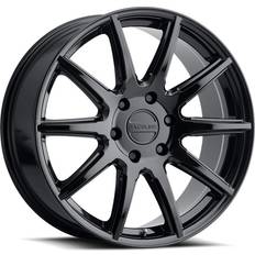 20" - Black Car Rims Raceline Wheels 159B SPIKE Wheel Gloss Black 20X8.5"5X114.3 Bolt Pattern +35mm Offset/6.13"B/S 10 Spoke