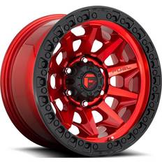 17" - 9" Bilfälgar Fuel Off-Road D695 Covert Wheel, 20x9 with 8 on Bolt Pattern Red Black D69520908250
