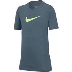 T-shirts Nike Boy's Sportswear Crew Neck Short Sleeve T Shirt Large, Dark Turquoise/Volt