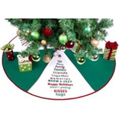 Green Christmas Tree Skirts Lexi Home Green 40-inch Seasons Greetings Christmas Tree Skirt Christmas Tree Skirt