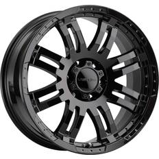 Car Rims Vision Wheel Off-Road 375 Custom - 17x8.5, 25 Offset, 6x139.7 Bolt Pattern, 106.2mm Hub Gloss Black Rim