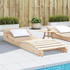 Holz Sonnenliegen Homie Sonnenliege 205 x 70 x 31.5 cm Massivholz Kiefer