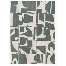 Carpets & Rugs Louis de Poortere Flatweave Cream Grey Rug Rectangle 200 x 280 cm Grey