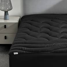 Black Mattress Covers SLEEP ZONE King Size Cooling Topper 8-21" Mattress Cover Black