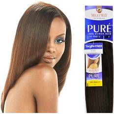 Hair Wefts Milky Way Human Hair Weave Pure Yaki [10"] #1b