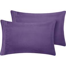 CozyLux King 2 Luxury 1800 Double Pillow Case Purple