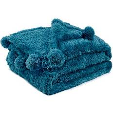 Turquoise Blankets PAVILIA Teal Sherpa Throw Blanket Blankets Turquoise