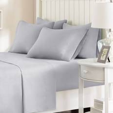 Comfort Spaces CS20-0120 Around Elastic-Year-Round Bed Sheet Gray