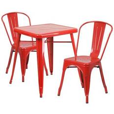 Metal Bistro Sets Emma + Oliver Commercial Grade 23.75" Square Bistro Set