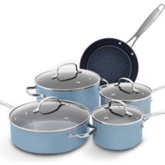 NuWave 9pc Healthy Duralon Cookware Set with lid