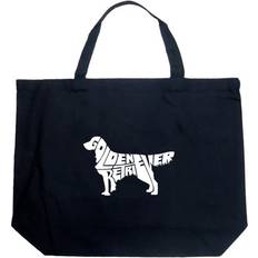 Oro Bolsos de compras LA Pop Art Golden Retriever Large Word Tote Bag Large