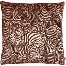 Viscose Scatter Cushions Riva Home Kai Hector Zebra Jacquard Cushion Cover Brown