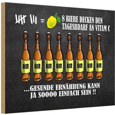 Einrichtungsdetails Vianmo Holzschild Wandschild Alkohol 8 Vitamin C Poster