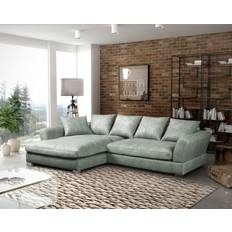 Ecksofas - Leder Tizian Light Grey Sofa 294cm