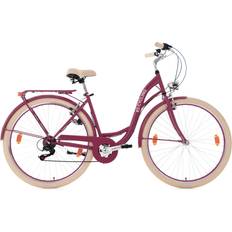 Kettingkast - Vrouw Stadsfietsen KS Cycling City Bike 6-Speed ​​Balloon 28" - Red