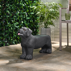 Garden Benches Christopher Knight Home Hyrum Cast Stone Labrador Dog Garden Bench