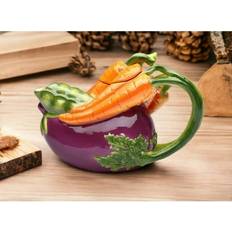 Orange Teapots Cosmos Gifts Farmhouse Teapot