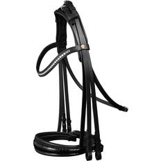 Brides et Accessoires Waldhausen Bridon Équitation S-Line Magic Double Bridle - Black