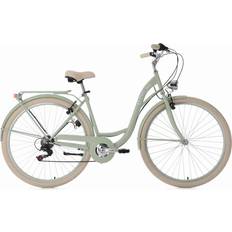 Kettingkast - Vrouw Stadsfietsen KS Cycling 6-Speed Balloon Bicycle 28" - Green Women's Bike