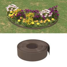 vidaXL Garden Edging 10 x 0.15 m Brown Set of 5