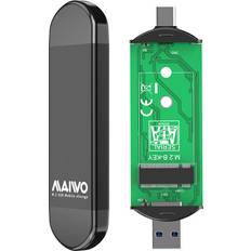 Maiwo MAIWO M.2 SATA SSD Enclosure 2 In 1 USB3.0 Type C Dual Port 420Mb s for B Key B M Key SATA NGFF SSD