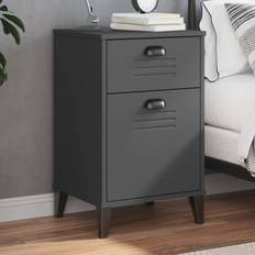Pines Bedside Tables vidaXL Viken Cabinet Anthracite Grey Bedside Table