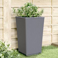 Raised Garden Beds sale vidaXL Garden Planters 2 Pcs Blue Grey 32.5 x 32.5 x 57 cm