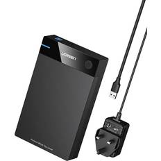 External Enclosures UGREEN 3.5" Hard Drive Enclosure, USB 3.0 External SATA HDD Caddy for 2.5 3.5 HDD/SSD up to 16TB with 12V 2A Power Adapter, Support UASP and Trim for
