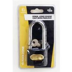 Toolzone 50mm Iron Padlock Long Shank