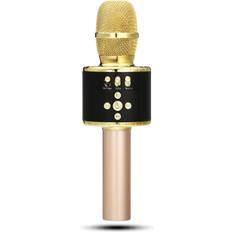 Karaoke JG17 Gold Wireless bluetooth Karaoke Speaker Handheld MIC