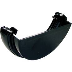 Gutter FloPlast Black 112mm Round Line Gutter External Stop End