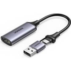 Capture & TV-kort UGREEN Video Capture Card HDMI to USB Capture Card 4K Input FHD 1080P HDMI Capture for Streaming, Video Recording, Compatible with NS Switch, PS4/5, Xbox