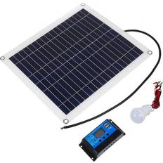 Greenzech Monocrystalline Solar Panel Solar Powered Panel Kit 2Pcs 5W Bulb With 10A Solar Controller