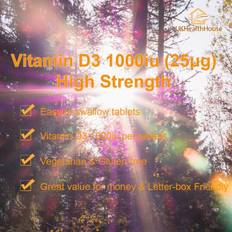 UKHealthhouse Vitamin D 1000IU 240 Vitamin D3 Max Strength