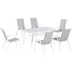 Grey Patio Dining Sets OutSunny 7 Garden Patio Dining Set