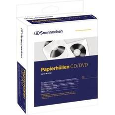 Soennecken Soennecken CD/DVD-Papierhüllen weiß fuer 1 CD/DVD Lasche Fen, CD- & Schallplatten Aufbewahrung