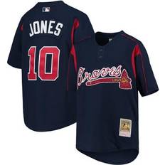 Game Jerseys Mitchell & Ness Youth Chipper Jones Navy Atlanta Braves Cooperstown Collection Batting Practice Jersey