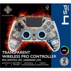 Game Controllers Deltaco Transparent RGB Bluetooth Controller