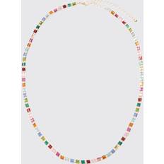 Herr - Multifärgade Halsband boohooMAN Mens Iced Multi Stone Necklace In Multi ONE