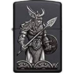 Lighters Zippo – Stormtändare, Armed Odin, Color Image, Black Matte, påfyllningsbar, i högkvalitativ presentförpackning