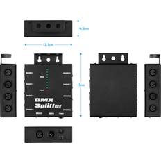 Studio Equipment Tomtop Jms DMX512 optischer Signalverstärker, Splitter, Verteiler, 1 direkter Eingang und Ausgang, 8 unabhängige Ausgänge