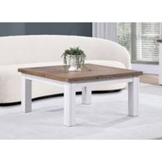 Furniture Baumhaus Splash of White Low Square Coffee Table