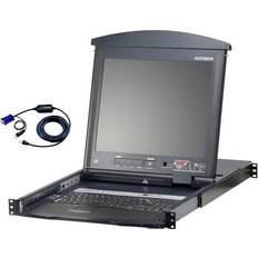 KVM Switches Aten KL1516AiM 16-Port 17" Dual Rail Cat5 LCD KVM Over IP Switch with 12x KA7970 Cable