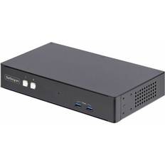 KVM Switches StarTech StarTech.com 2-Port Dual-Monitor DisplayPort KVM Switch, RS232 Serial Control, 4K 60Hz, 2x USB 5Gbps Hub Ports, TAA Compliant
