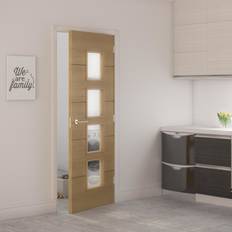 Doors Deanta Oak Finished Augusta 4L Interior Door (x198.1cm)