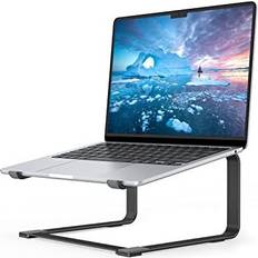 SOUNDANCE Laptop Stand for Desk, Metal Computer Riser, Heavy Stable PC Holder, Ergonomic Laptops Elevator for 12 to 17.3 Inches Notebook Computer, Black