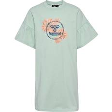 Hummel Grøn Kjoler Hummel T-shirt-kjole HmlFLOWI Blå Pige